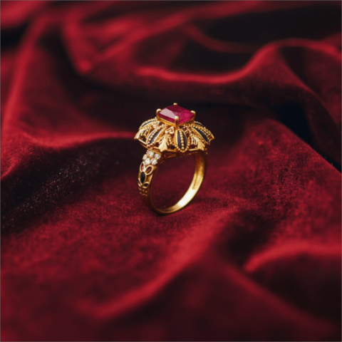 Royal Ruby Enamel Ring