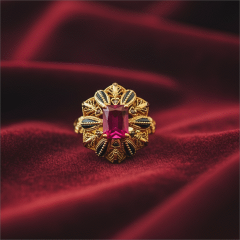 Royal Ruby Enamel Ring